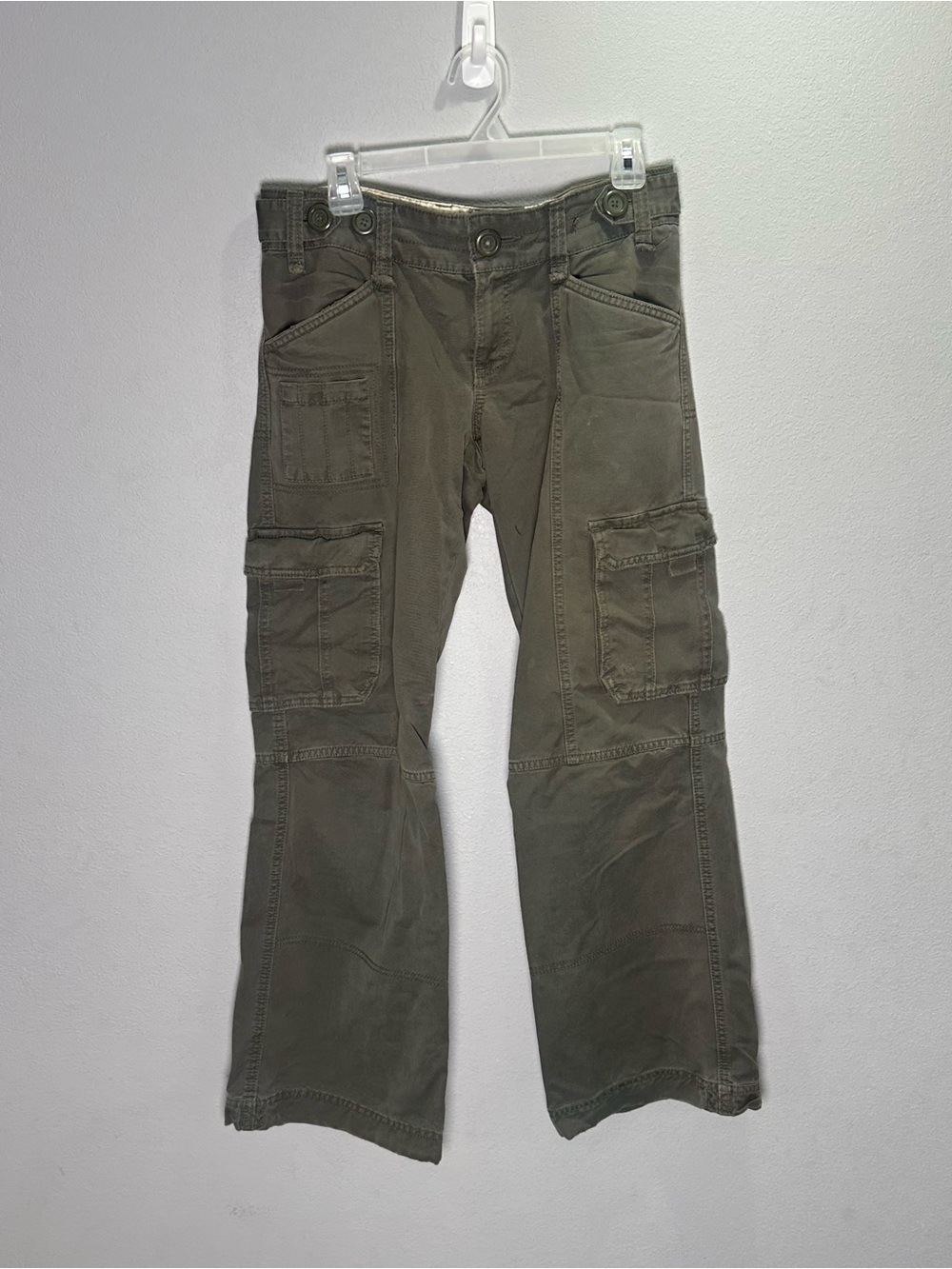 Vintage Y2K Old Navy Olive Cargo Wide-Leg Jeans